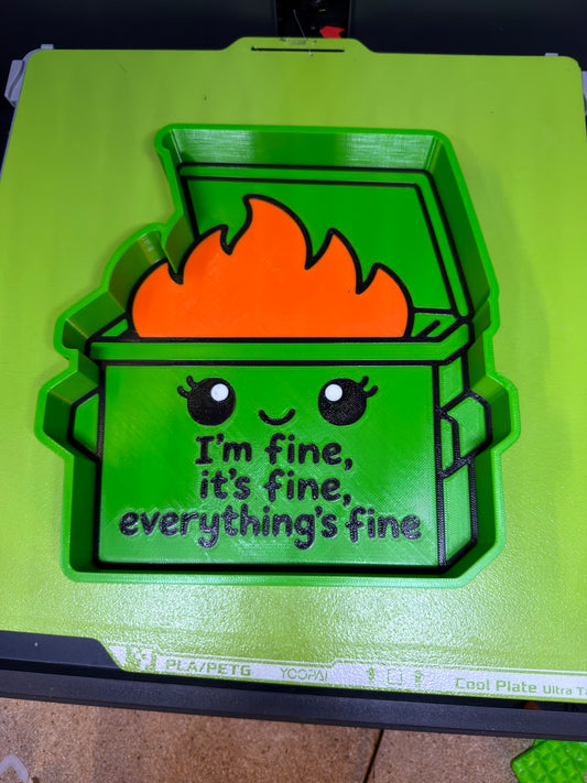 Dumpster Fire Trinket Tray