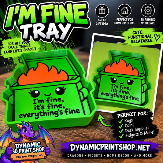 Dumpster Fire Trinket Tray